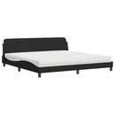 seng med madras Dover 200x200 cm velour sort