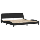 seng med madras Dover 200x200 cm velour sort