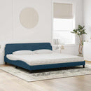 seng med madras Dover 200x200 cm velour blå