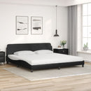 seng med madras Dover 200x200 cm kunstlæder sort