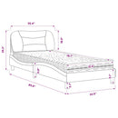seng med madras Hvar 80x200 cm stof cremefarvet