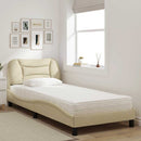 seng med madras Hvar 90x190 cm stof cremefarvet