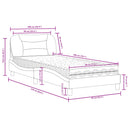 seng med madras Hvar 90x200 cm stof sort