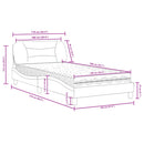 seng med madras Hvar 100x200 cm stof blå