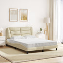seng med madras Hvar 120x200 cm stof cremefarvet
