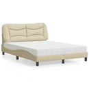 seng med madras Hvar 140x190 cm stof cremefarvet