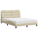 seng med madras Hvar 140x200 cm stof cremefarvet
