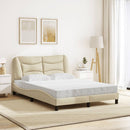 seng med madras Hvar 140x200 cm stof cremefarvet