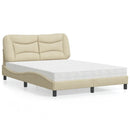 seng med madras Hvar 140x200 cm stof cremefarvet
