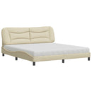 seng med madras Hvar 180x200 cm stof cremefarvet