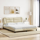 seng med madras Hvar 180x200 cm stof cremefarvet