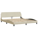 seng med madras Hvar 180x200 cm stof cremefarvet