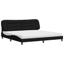 seng med madras Hvar 200x200 cm stof sort