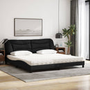 seng med madras Hvar 200x200 cm stof sort