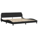 seng med madras Hvar 200x200 cm stof sort