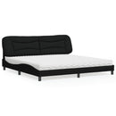 seng med madras Hvar 200x200 cm stof sort