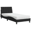 seng med madras Hanko 80x200 cm velour sort