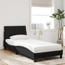 seng med madras Hanko 80x200 cm velour sort