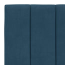 seng med madras Hanko 80x200 cm velour blå