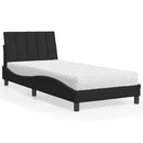 seng med madras Hanko 90x190 cm velour sort