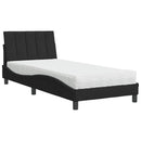 seng med madras Hanko 90x200 cm velour sort