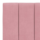seng med madras Hanko 90x200 cm velour lyserød
