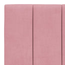 seng med madras Hanko 100x200 cm velour lyserød