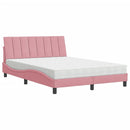 seng med madras Hanko 140x200 cm velour lyserød