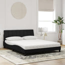 seng med madras Hanko 160x200 cm velour sort