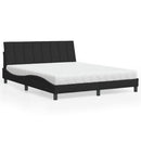 seng med madras Hanko 160x200 cm velour sort