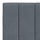 seng med madras Hanko 180x200 cm velour mørkegrå