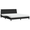 seng med madras Hanko 180x200 cm velour sort