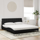 seng med madras Hanko 180x200 cm velour sort