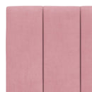 seng med madras Hanko 180x200 cm velour lyserød