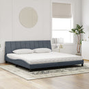 seng med madras Hanko 200x200 cm velour mørkegrå