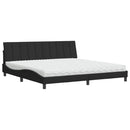 seng med madras Hanko 200x200 cm velour sort