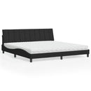 seng med madras Hanko 200x200 cm velour sort