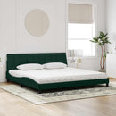 seng med madras Hanko 200x200 cm velour mørkegrøn