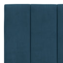 seng med madras Hanko 200x200 cm velour blå