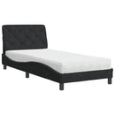 seng med madras 90x190 cm velour sort