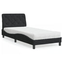 seng med madras 90x200 cm velour sort