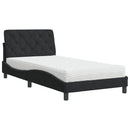 seng med madras 100x200 cm velour sort