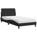 seng med madras 100x200 cm velour sort