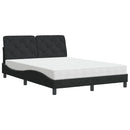 seng med madras 140x190 cm velour sort