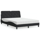 seng med madras 140x190 cm velour sort