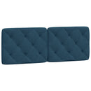 seng med madras 140x190 cm velour blå