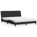 seng med madras 160x200 cm velour sort