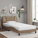 seng med madras Hvar 100x200 cm kunstlæder cappuccinofarvet