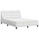 seng med madras Hvar 140x190 cm kunstlæder hvid