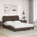 seng med madras Hvar 140x190 cm kunstlæder brun